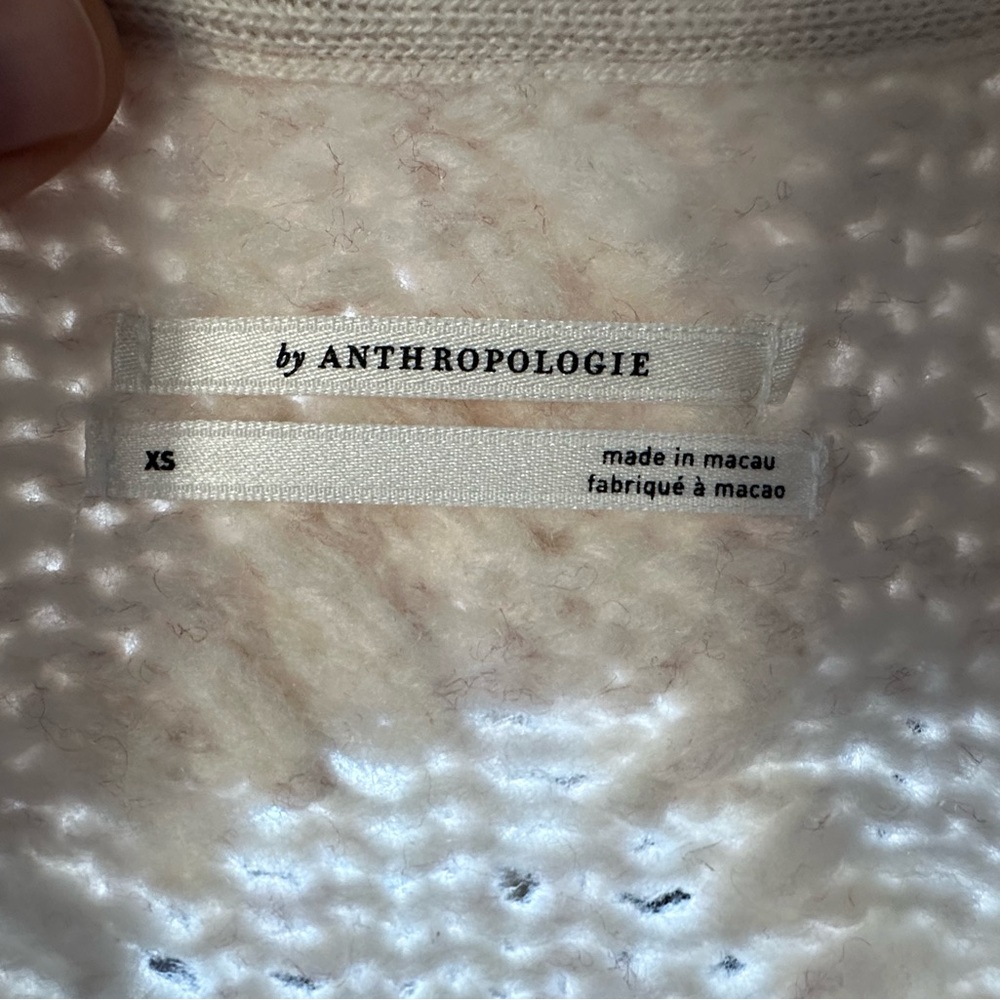 NWOT By Anthropologie Hooded Cardigan Sweater XS - Picture 11 of 13